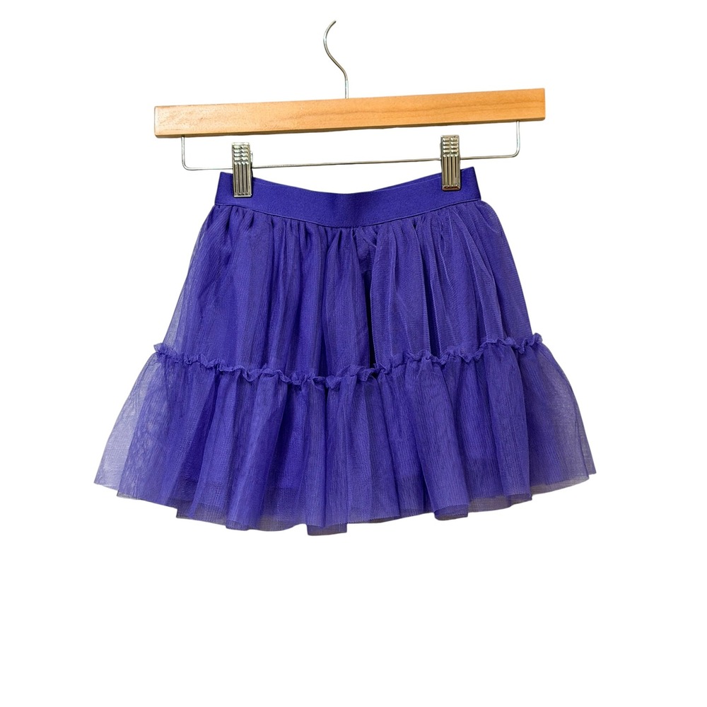 Rumi + Ryder Girls Purple Tiered Tulle Skirt XS 4-5 NWT Elastic Waist Tutu